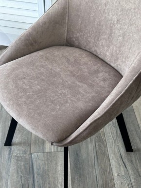 Стул CASA, 360 град. поворот. B5 Капучино, велюр / черный каркас,М-City в Муравленко - muravlenko.ok-mebel.com | фото 3