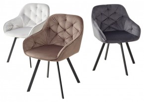 Стул GALE 360 град. поворот. BLUVEL-03 LIGHT GREY, велюр/ черный каркас, М-City в Муравленко - muravlenko.ok-mebel.com | фото 2