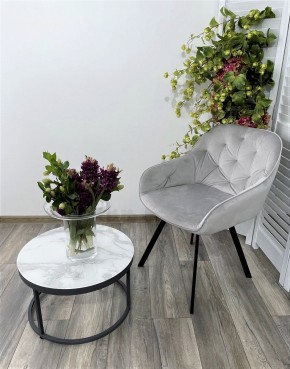 Стул GALE 360 град. поворот. BLUVEL-03 LIGHT GREY, велюр/ черный каркас, М-City в Муравленко - muravlenko.ok-mebel.com | фото 6