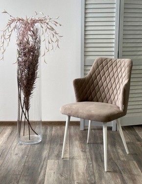 Стул HERMAN 360 град. ЛАТТЕ #25, велюр / белый каркас М-City в Муравленко - muravlenko.ok-mebel.com | фото 2