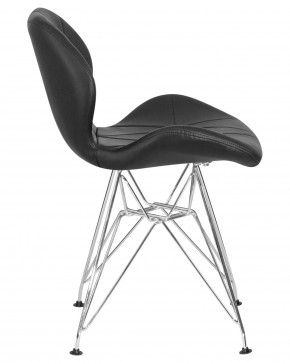 Стул обеденный DOBRIN BUTTERFLY CHROME, ножки хром, цвет чёрный в Муравленко - muravlenko.ok-mebel.com | фото 3