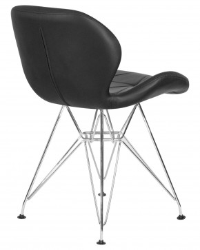 Стул обеденный DOBRIN BUTTERFLY CHROME, ножки хром, цвет чёрный в Муравленко - muravlenko.ok-mebel.com | фото 4
