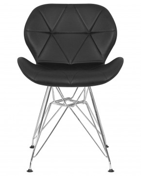 Стул обеденный DOBRIN BUTTERFLY CHROME, ножки хром, цвет чёрный в Муравленко - muravlenko.ok-mebel.com | фото 7