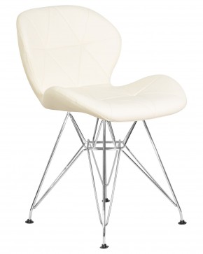 Стул обеденный DOBRIN BUTTERFLY CHROME, ножки хром, цвет кремовый в Муравленко - muravlenko.ok-mebel.com | фото 2