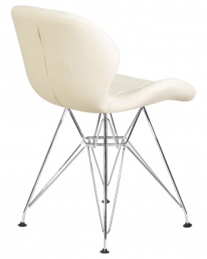 Стул обеденный DOBRIN BUTTERFLY CHROME, ножки хром, цвет кремовый в Муравленко - muravlenko.ok-mebel.com | фото 4