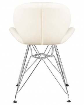 Стул обеденный DOBRIN BUTTERFLY CHROME, ножки хром, цвет кремовый в Муравленко - muravlenko.ok-mebel.com | фото 5