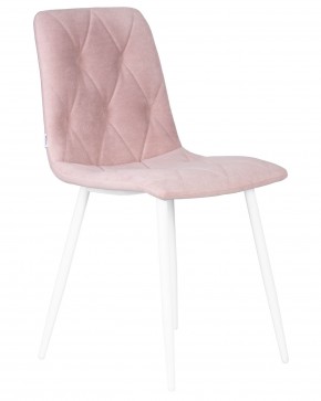 Стул обеденный DOBRIN CHILLY ROMBO, Розовый Simple 03, основание белый в Муравленко - muravlenko.ok-mebel.com | фото 2