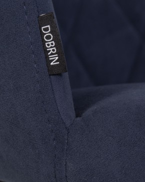 Стул обеденный DOBRIN ROBY, ЭМАЛЬ ЧЕРНЫЙ МУАР велюр Catania Dark Blue в Муравленко - muravlenko.ok-mebel.com | фото 9