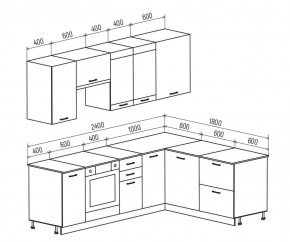 ТЕХНО Кухонный гарнитур угловой 2,4х1,8 м Компоновка №3 (Пудра софт/Угольный софт) в Муравленко - muravlenko.ok-mebel.com | фото 3