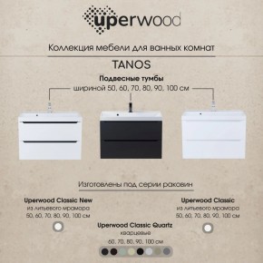 Тумба под раковину Uperwood Tanos 70 см, подвесная, белая/графит в Муравленко - muravlenko.ok-mebel.com | фото 10