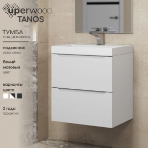Тумба под раковину Uperwood Tanos 80 см, подвесная, белая матовая в Муравленко - muravlenko.ok-mebel.com | фото 5
