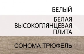Тумба прикроватная 2S/TYP 96, LINATE ,цвет белый/сонома трюфель в Муравленко - muravlenko.ok-mebel.com | фото 1