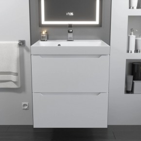Тумба с раковиной Uperwood Tanos 50 см, подвесная, белая матовая в Муравленко - muravlenko.ok-mebel.com | фото 10