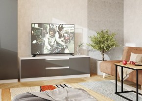 Тумба ТВ большая Парус (Белый/Графит) в Муравленко - muravlenko.ok-mebel.com | фото 2