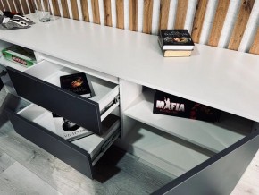 Тумба ТВ большая Парус (Белый/Графит) в Муравленко - muravlenko.ok-mebel.com | фото 3
