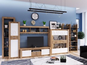 ТЕРРА Тумба Тв (Белый глянец/дуб сонома) в Муравленко - muravlenko.ok-mebel.com | фото 2