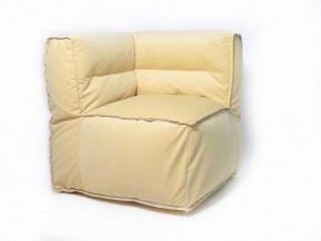 Угловое модульное бескаркасное кресло Комфорт (Желтый велюр) в Муравленко - muravlenko.ok-mebel.com | фото