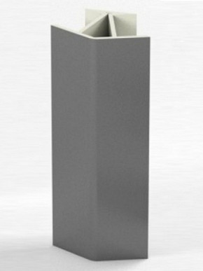 Угловое соединение для цоколя 135 гр. h100 мм (Алюминий, Белый, Черный, Сонома) в Муравленко - muravlenko.ok-mebel.com | фото