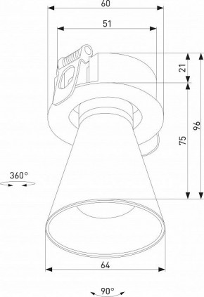 Встраиваемый светильник Elektrostandard Bell 25097/LED 8W 3000K белый в Муравленко - muravlenko.ok-mebel.com | фото 5