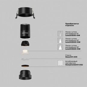 Встраиваемый светильник Maytoni Dip DL115-10W-2.7K-B в Муравленко - muravlenko.ok-mebel.com | фото 3