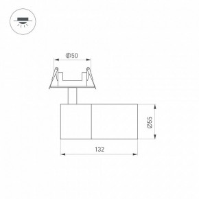 Встраиваемый светильник на штанге Arlight LGD-ARTEMIS-BUILT-FLAP-R55-12W 051796 в Муравленко - muravlenko.ok-mebel.com | фото 6