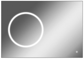 Зеркало Eclipse 120 black с подсветкой Sansa (SE1033Z) в Муравленко - muravlenko.ok-mebel.com | фото