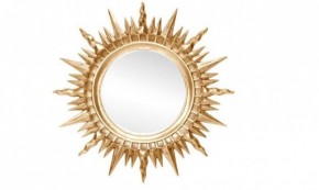 Зеркало круглое золото (1810(1) в Муравленко - muravlenko.ok-mebel.com | фото