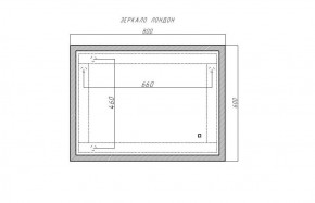 Зеркало Лондон 800х600 с подсветкой Домино (GL7019Z) в Муравленко - muravlenko.ok-mebel.com | фото 8